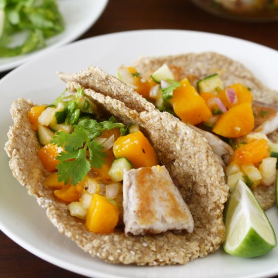 Oat Flatbread Fish Tacos