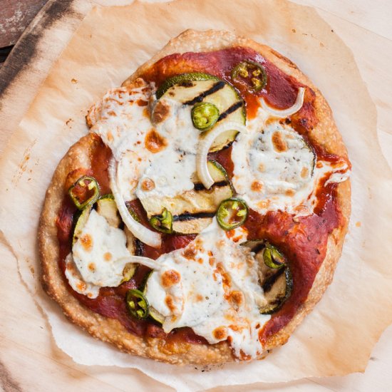 Grilled Zucchini Pizza