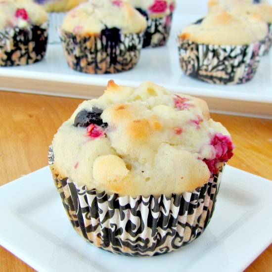 Berry White Chocolate Chip Muffins