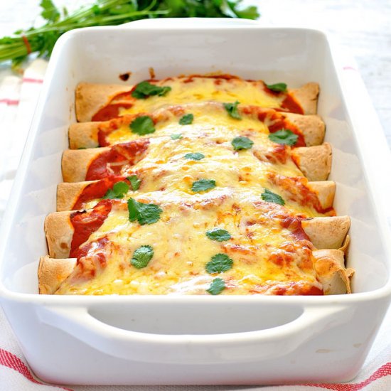 Pulled Pork Carnitas Enchiladas