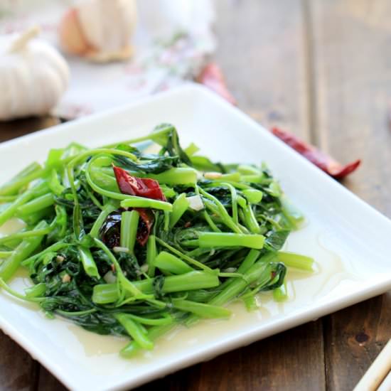 Chinese Water Spinach Stir Fry