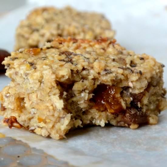 Apricot Ginger Chia Flapjacks