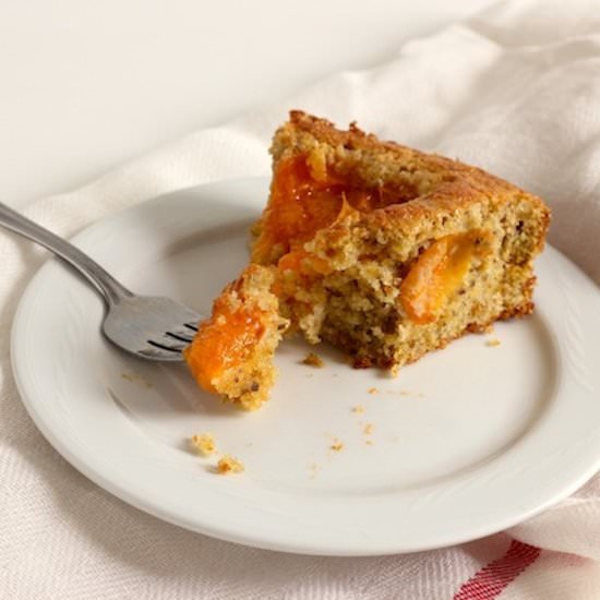 Pistachio Cake w/ Honeyed Apricots