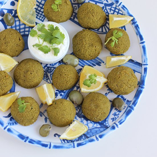 Baked Falafels with Fava Beans