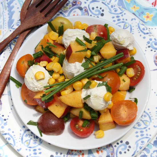 Summer Salad w Fresh “Mozzarella”