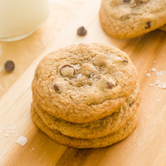 Salted Chocolate Chip Cookies