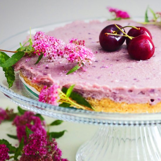 Vegan Cherry Yogurt Pie