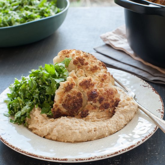 Roast Cauliflower & Almond Tabouli