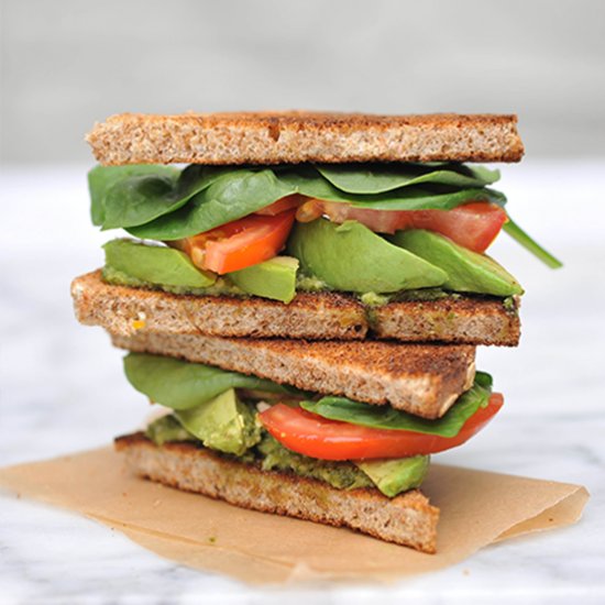 Avocado and Tomato Sandwich