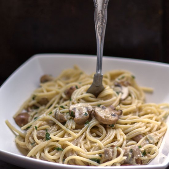 Creamy Mushroom Spaghetti