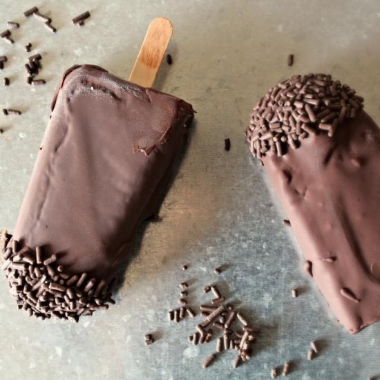 Chocolate dunked ice cream