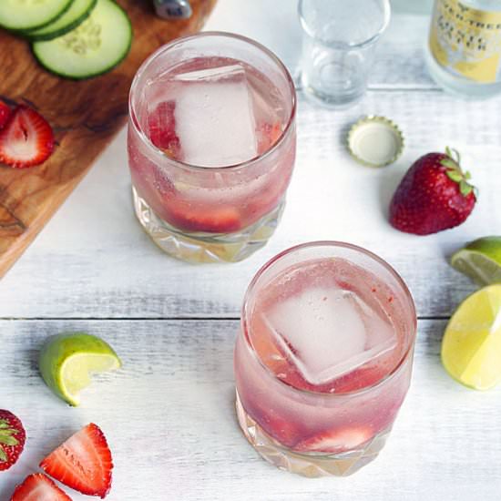 Strawberry Cucumber Gin & Tonic