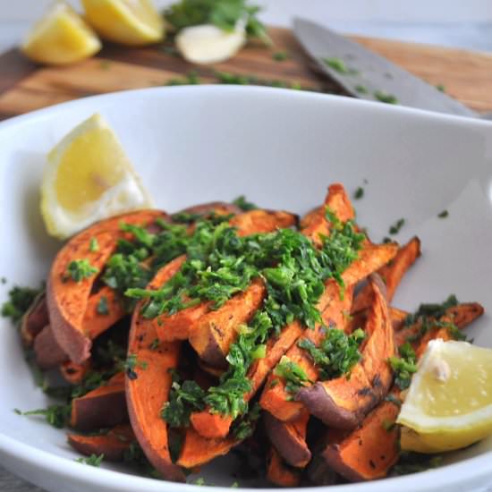 Sweet Potato Fries with Gremolata