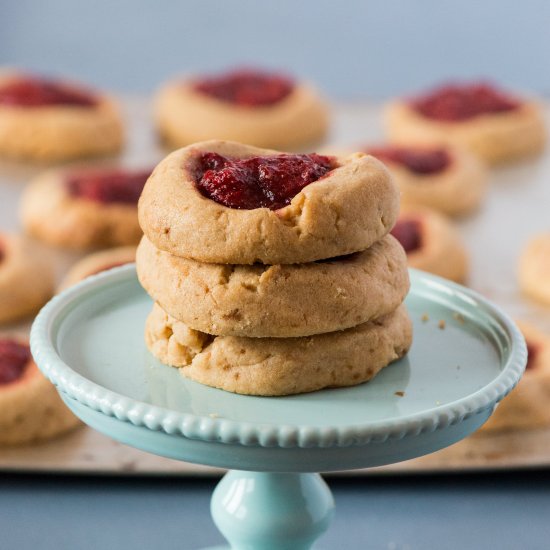 Roasted Strawberry Thumbprints