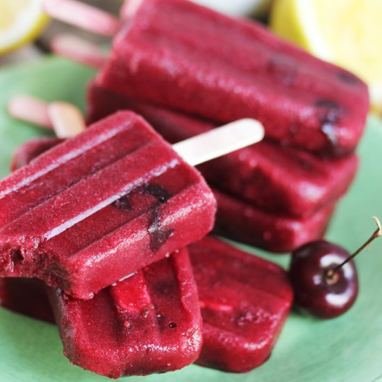 Cherry Lemonade Popsicles