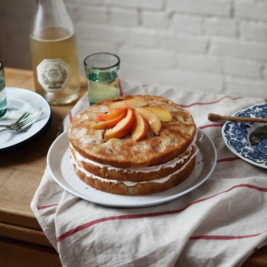 Vanilla Peach Layer Cake