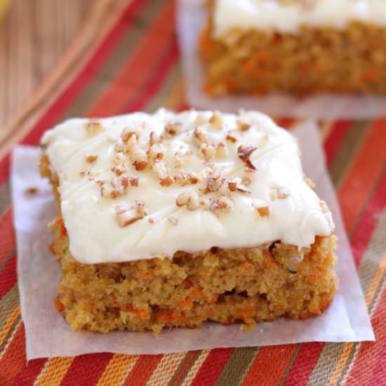 Carrot and Zucchini Bars