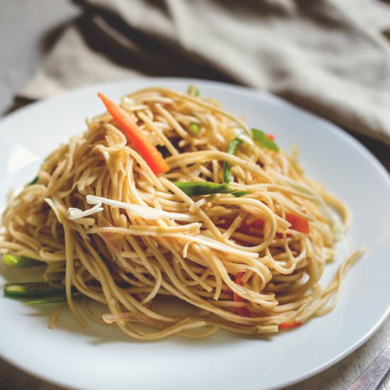 Vegetarian Hakka Noodles