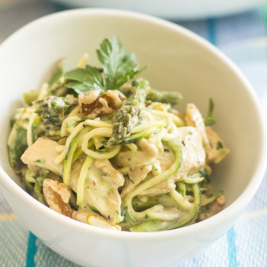 Creamy Avocado Pasta with Chicken