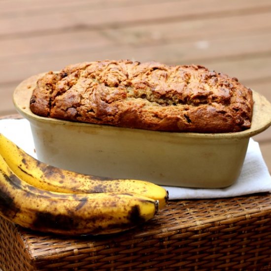 Peanut Butter Swirled Banana Bread