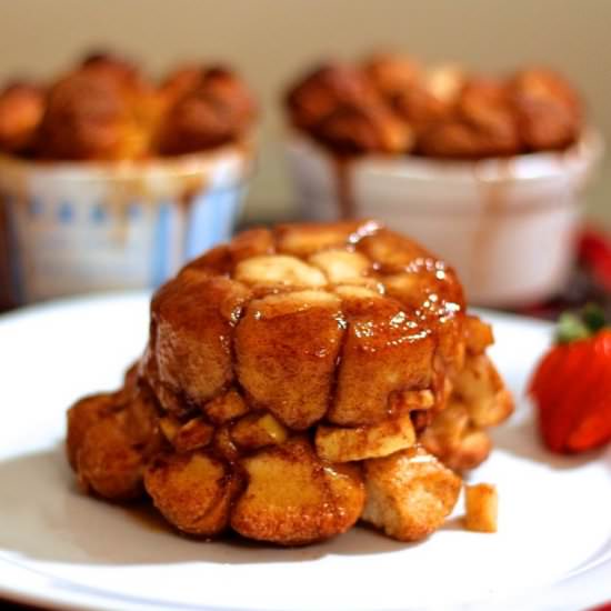 Apple Fritter Monkey Bread For One