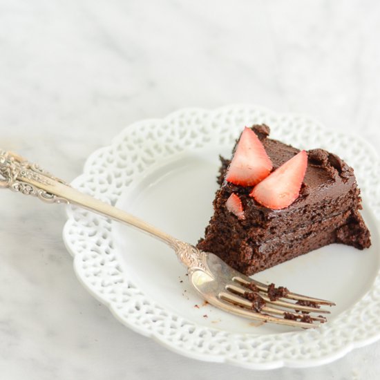 Strawberry Chocolate Paleo Cake