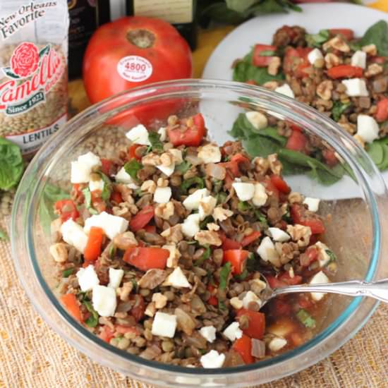 Caprese Lentil Salad