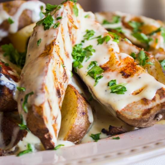 Smoky Grilled Potato Wedges