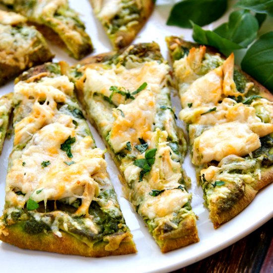 Pesto Chicken Flatbread