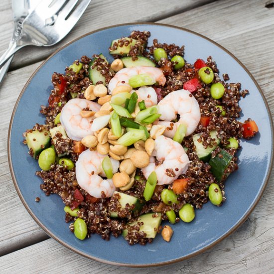 Asian Quinoa Salad with Shrimp