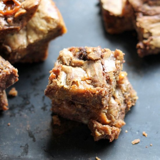 Caramel Pecan Chocolate Blondies