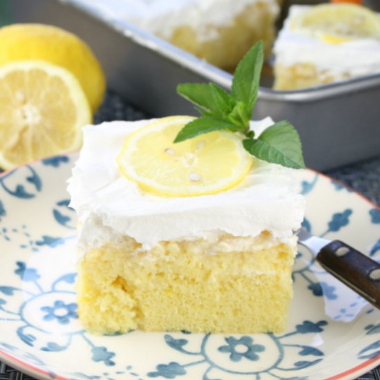 Lemon-Pineapple Poke Cake