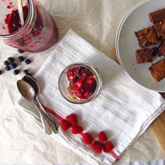 Spring Berry Brownie Sundae