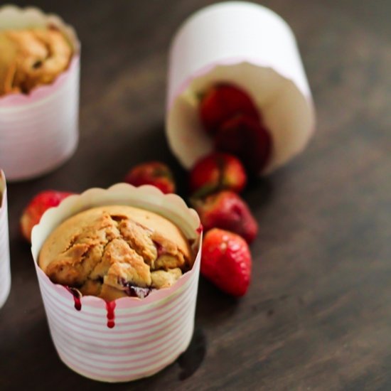 Strawberry Yogurt Muffins