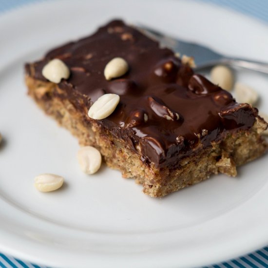 Healthier Snickers Cake