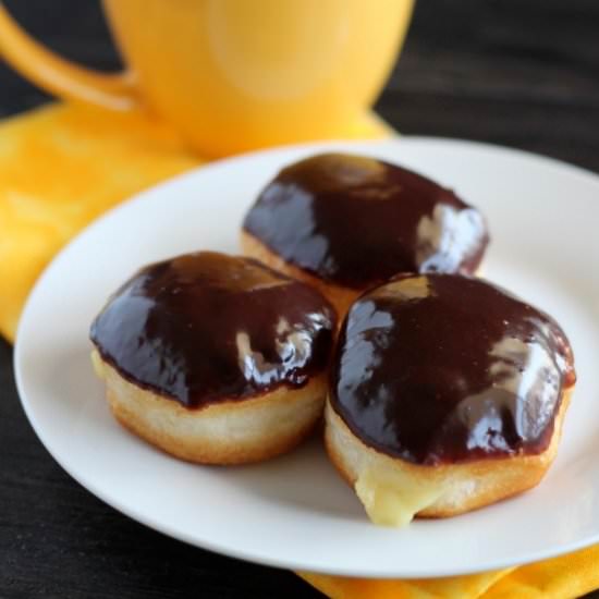 Mini Boston Cream Donuts