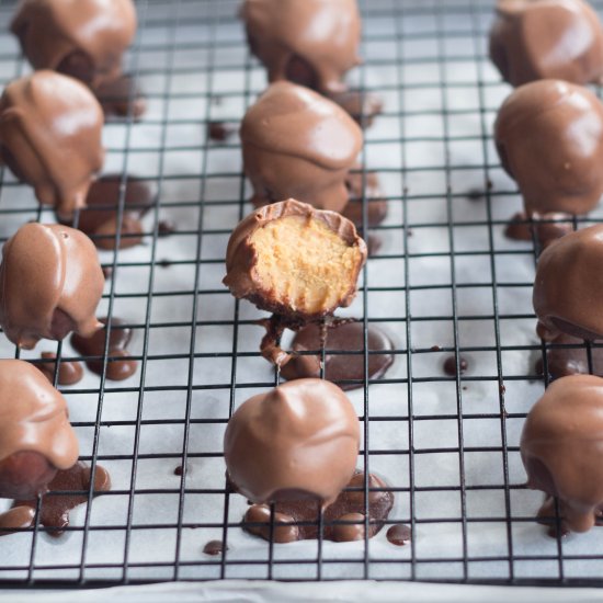 Double Choc Peanut Butter Balls