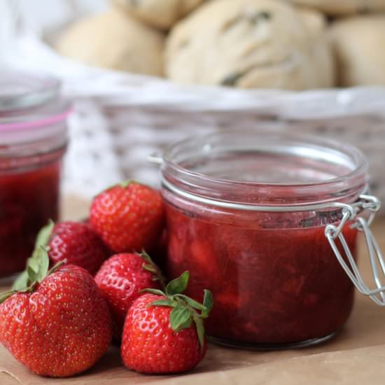 Rhubarb & strawberry jam