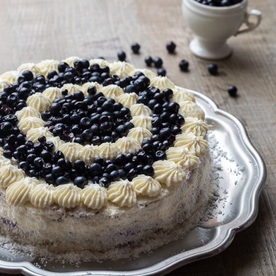 Blueberry Coconut Cake