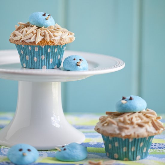 Nesting Bluebird Cupcakes