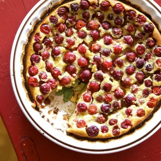 Sour cherry clafoutis