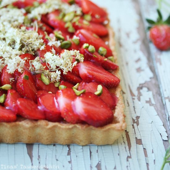 Strawberry – Elderflower Tarte