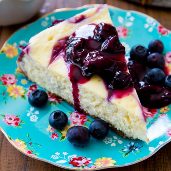 Blueberry Swirl Cheesecake