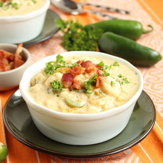 Spicy Corn Chowder with Bacon