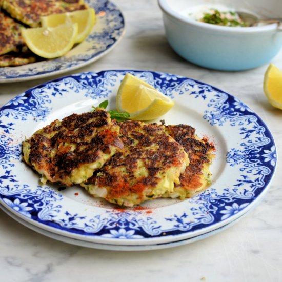 Courgette and Feta Cheese Fritters