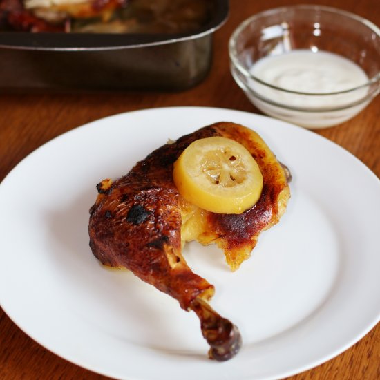 Roasted Chicken with Lemon & Ginger