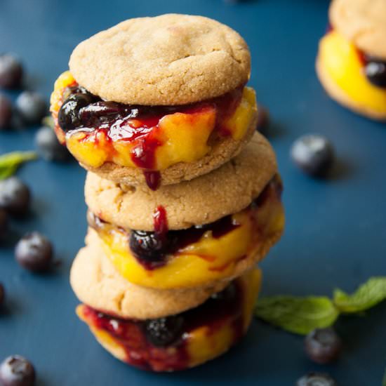 Ginger Blueberry Mango Sandwiches