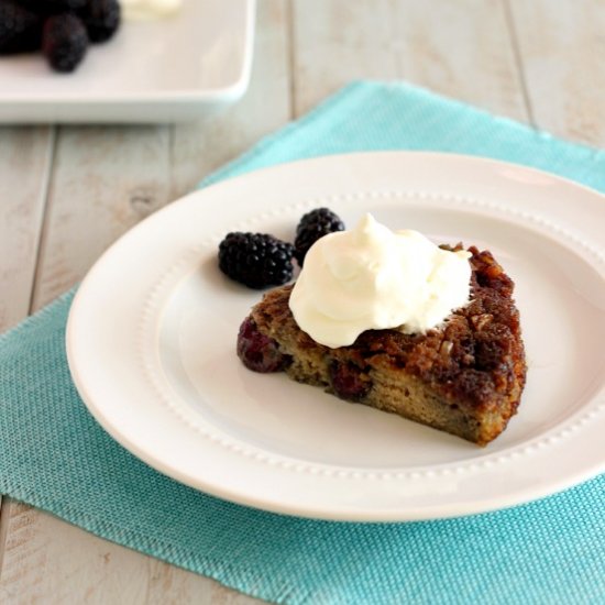 Easy Blackberry Bread Pudding Cake