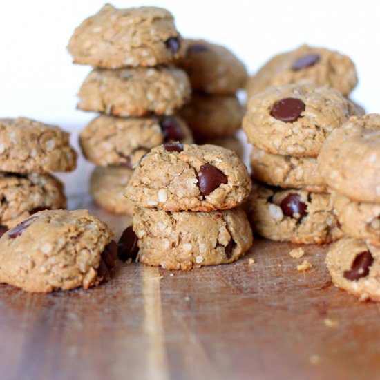 Flourless Peanut Butter Oat Cookies