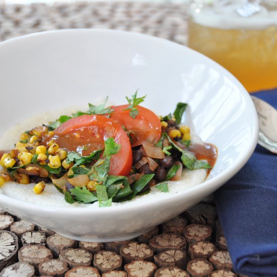 Grits, Greens, and Blackened Corn